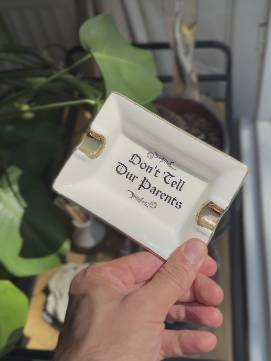Don't Tell Our Parents Ceramic Ashtray